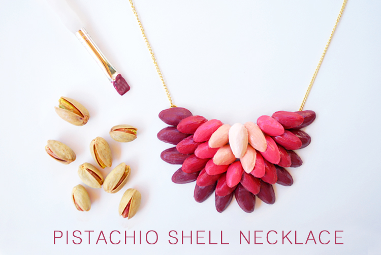 DIY Pistachio Necklace